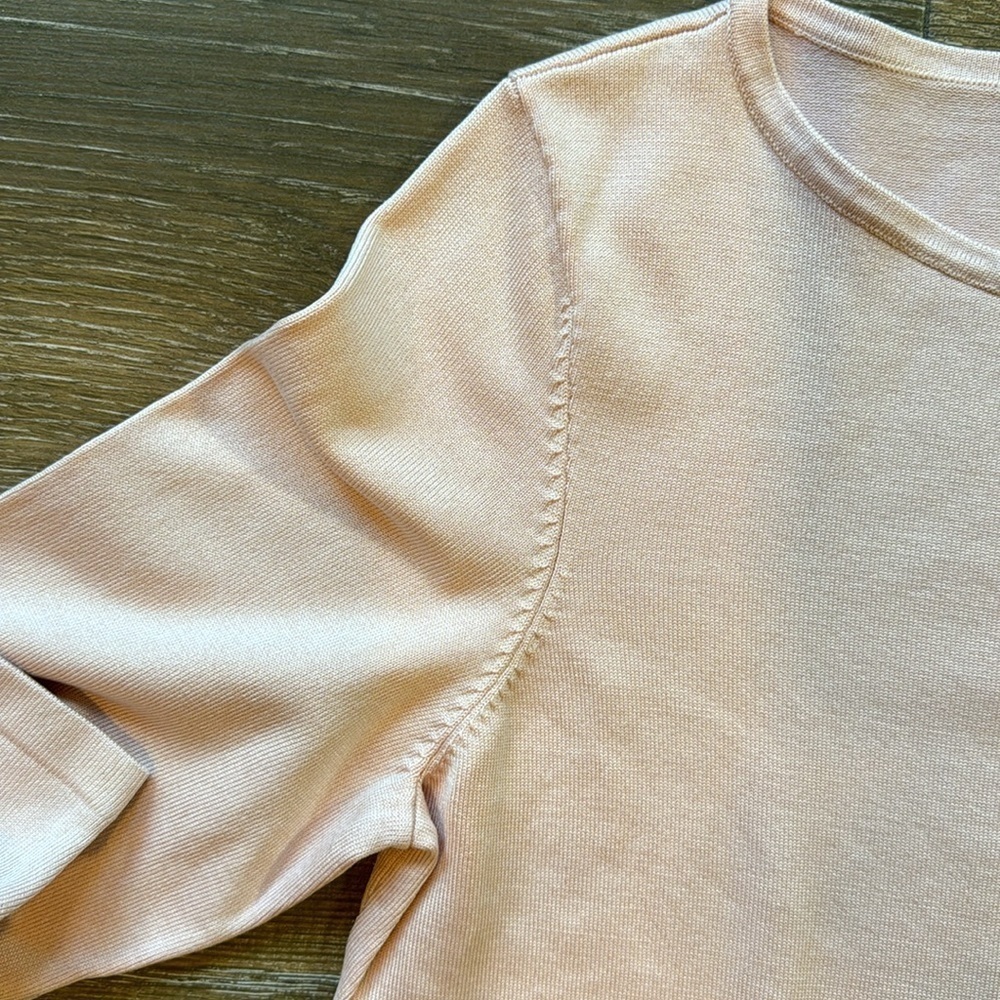 Lauren Ralph Lauren Pale Pink Scoop Neck Sweater - Picture 4 of 12